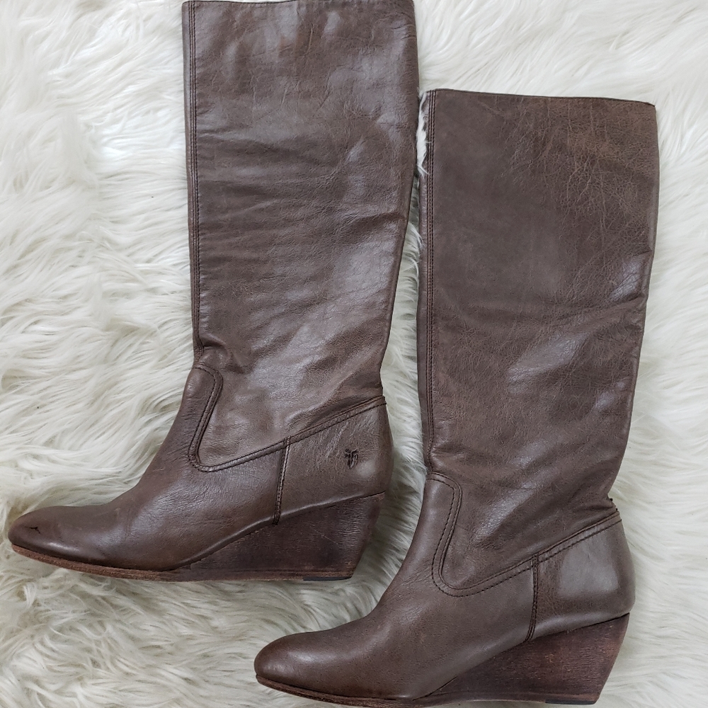Frye Brown Missy Tall boots size 11M